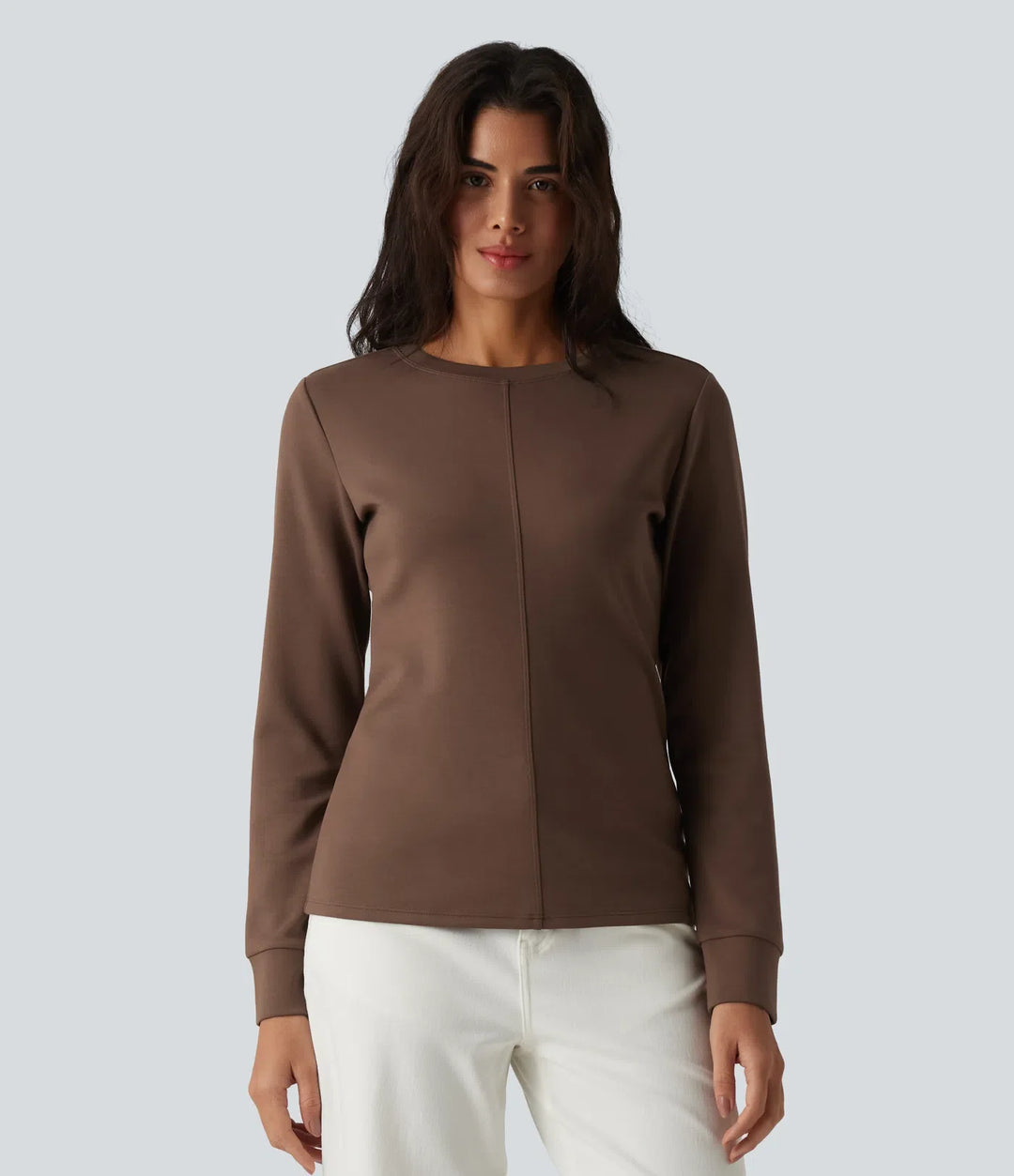 SpacerTek rund hals långärmad vardaglig sweatshirt