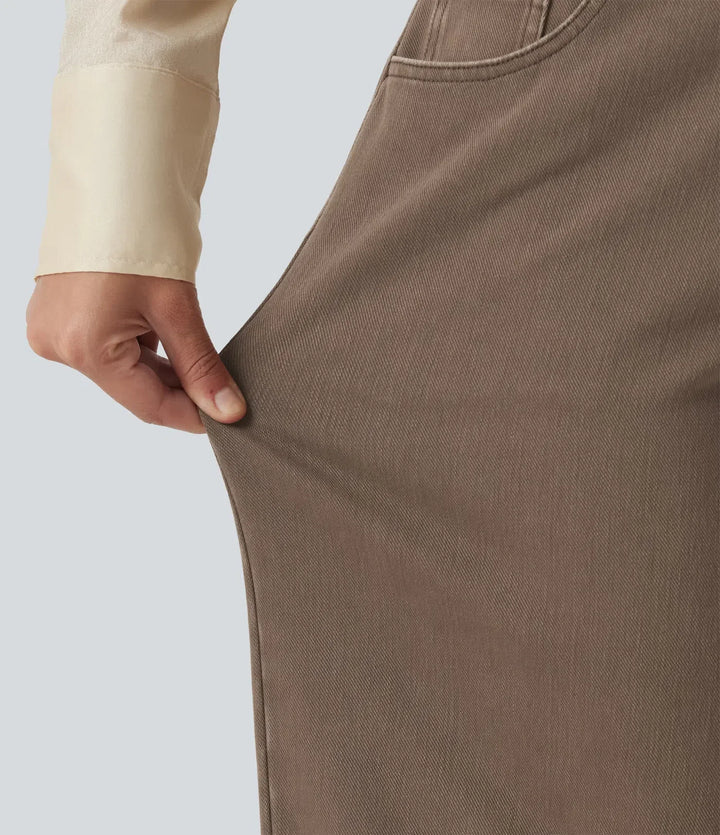 Halara Flex med låg midja vida ben vardagsjeans med fickor