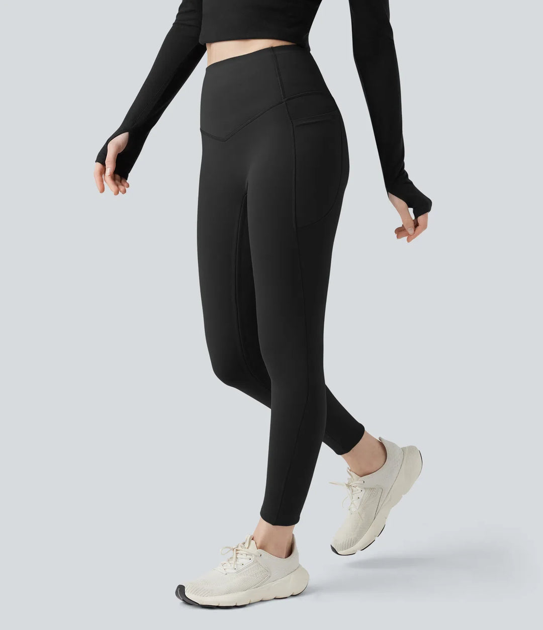 Lyckera UltraSculpt extra Heat högmidjad magkontroll formande yogaleggings med fickor