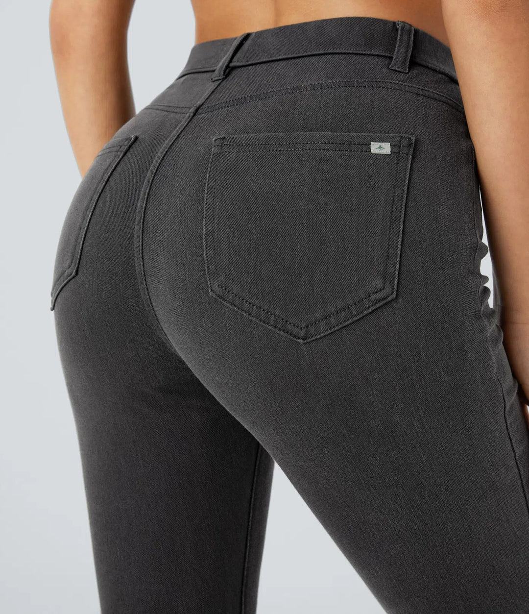 Lyckera Flex högmidjad fickor denim arbete leggings