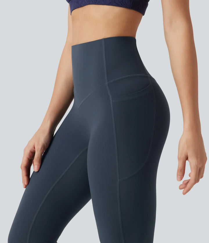 Lyckera UltraSculpt högmidjad magkontroll formande bootcut yogaleggings med fickor