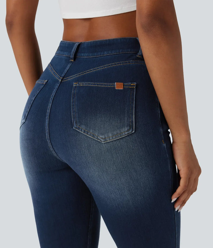 Halara Flex med hög midja för vardag smal jeans med fickor