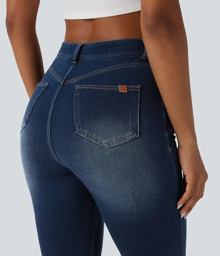 Halara Flex med hög midja för vardag smal jeans med fickor