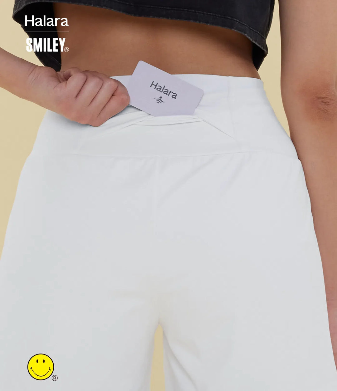 Lyckera X Smiley® SoftlyZero luftig superhög midja 2-i-1 InstantCool yoga shorts 5&