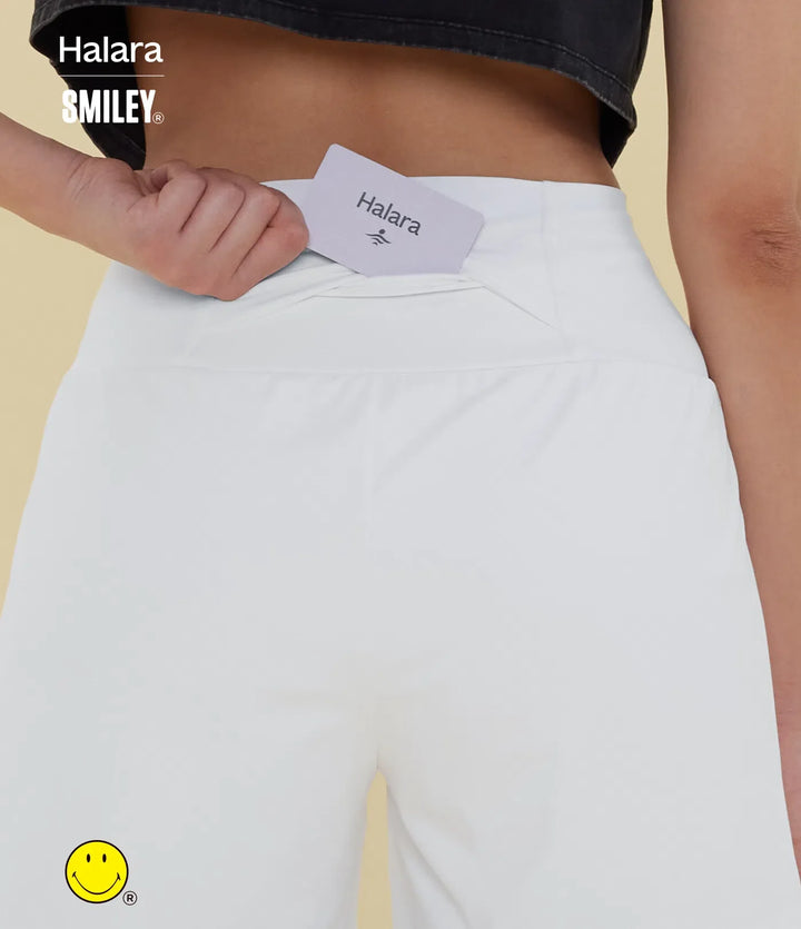 Lyckera X Smiley® SoftlyZero luftig superhög midja 2-i-1 InstantCool yoga shorts 5&