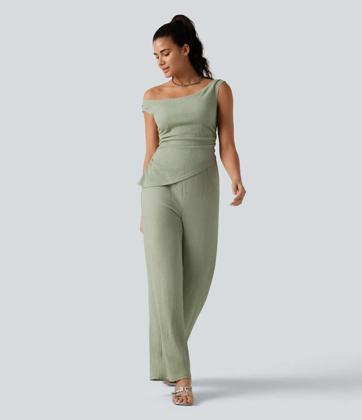 Bara axlar inbyggd BH vardaglig jumpsuit-Easy Peezy Edition