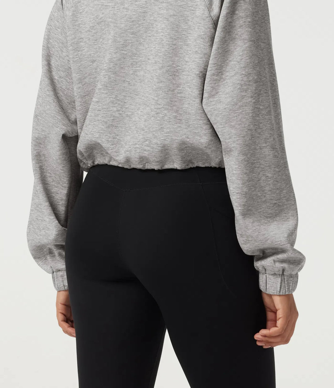 Halvpolo långärmad dragsko vardaglig sweatshirt