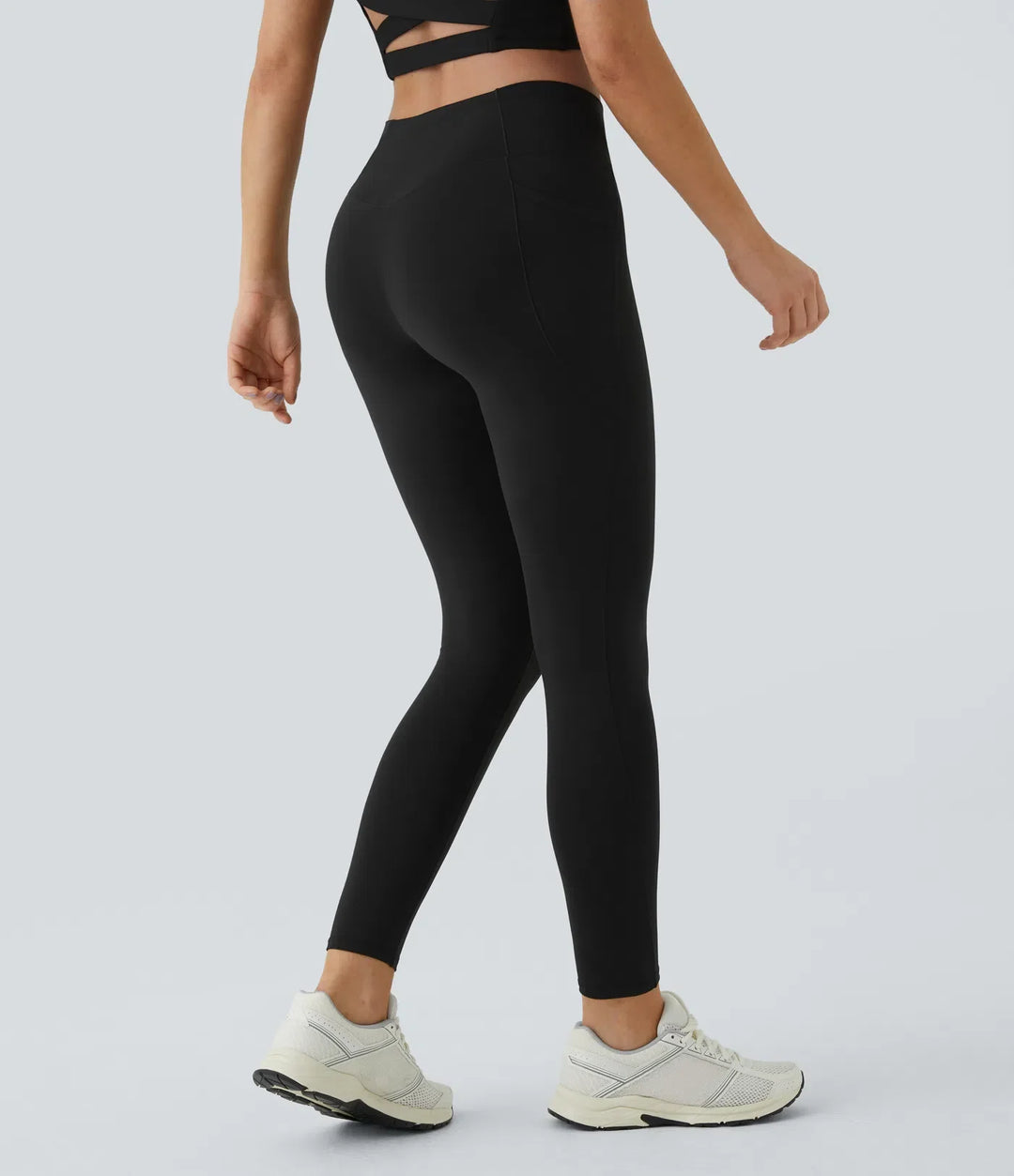 Patitoff 2.0 djurhår tålig högmidjad crossover sidoficka yogaleggings
