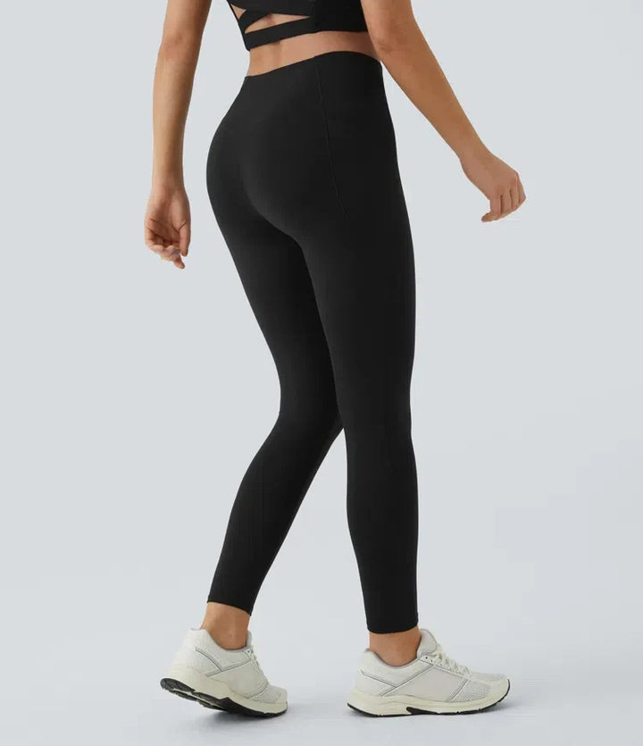 Patitoff 2.0 motståndskraftig mot djurhår med hög midja omlott sidoficka yogaleggings