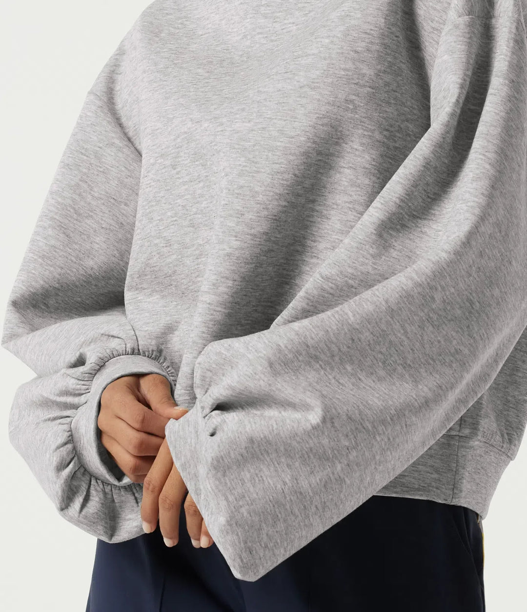 Båtringad långärmad pullover vardaglig sweatshirt