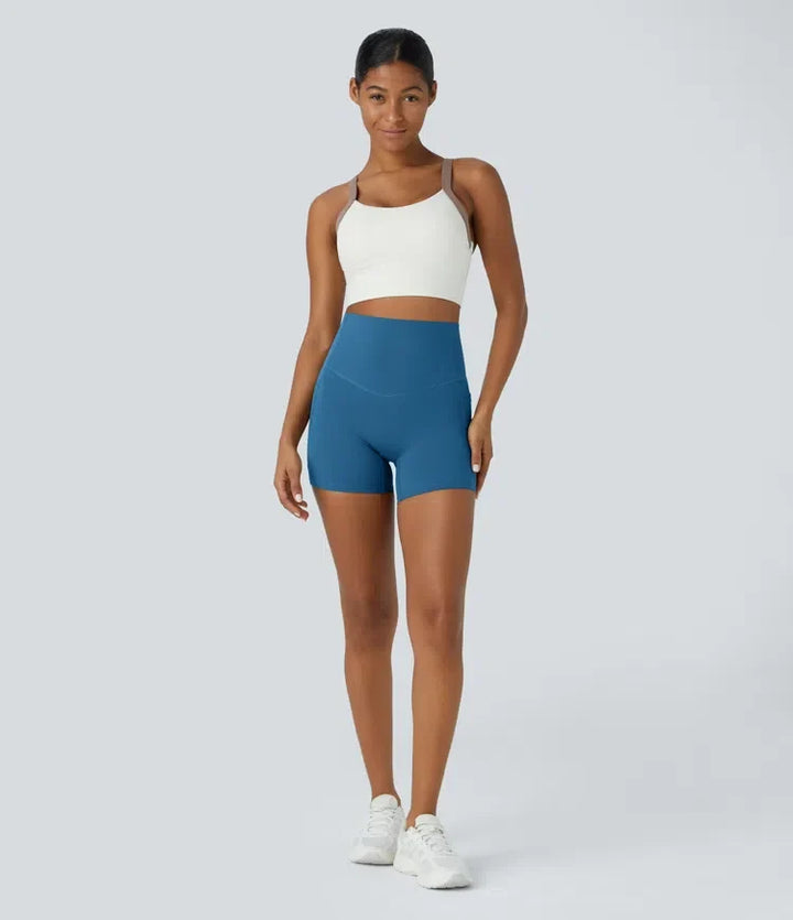 Lyckera UltraSculpt högmidjad magkontroll sidoficka formande träning bikershorts 5&