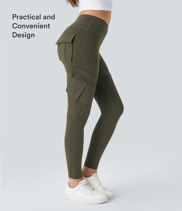 DayStretch högmidjad cargo ficka skinny yogaleggings