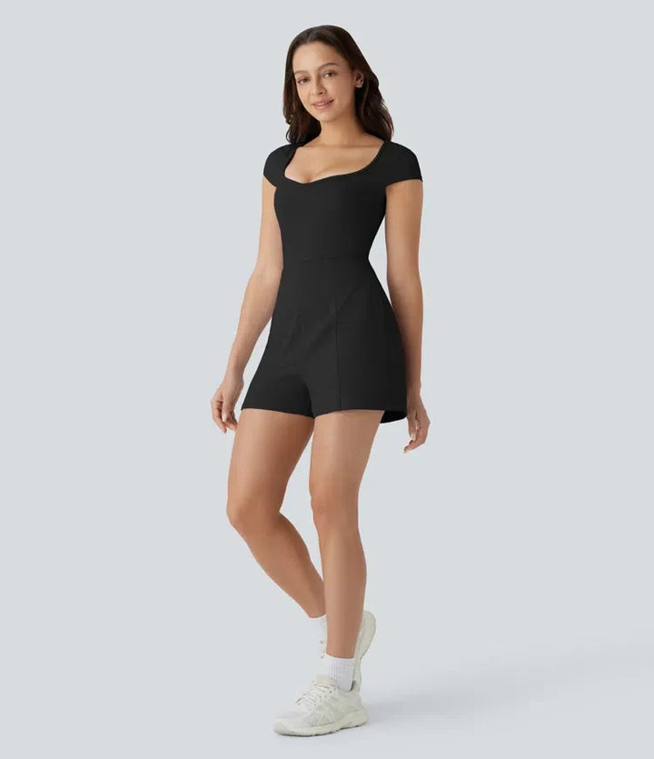 SoftlyZero Airy U-ringning holkärm ficka sval känsla yoga playsuit – Easy Peezy
