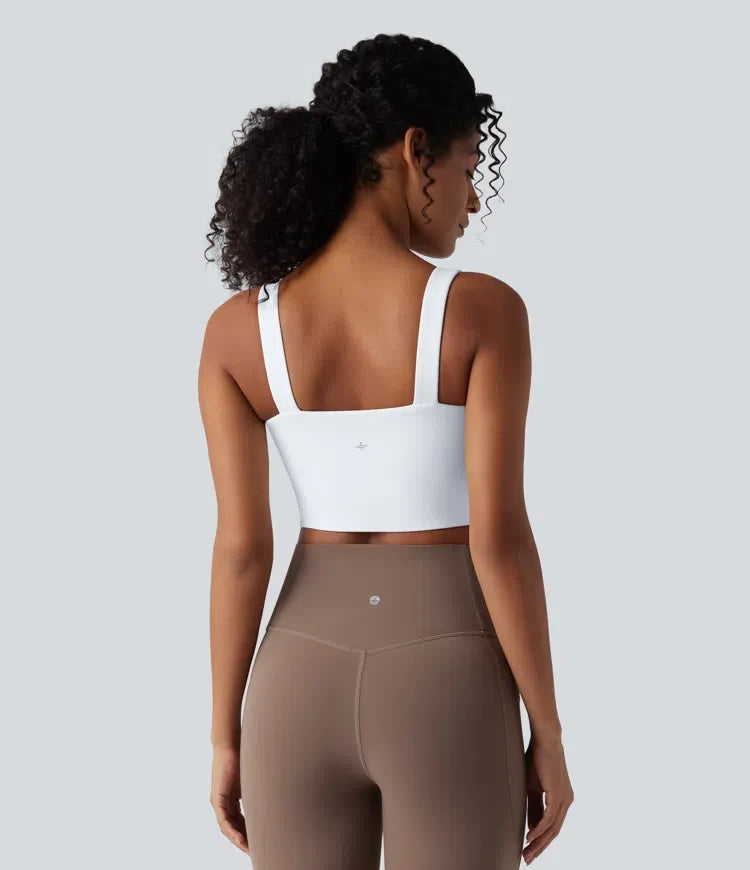 Halara UltraSculpt lätt stöd push-up sport-bh för yoga DD-F kupor