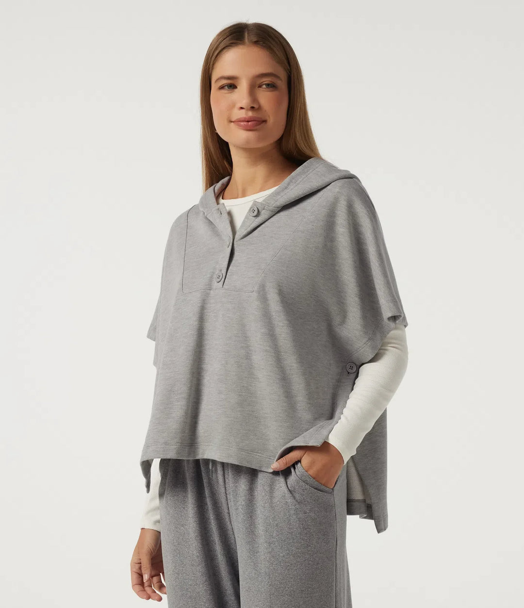 Med huva kortärmad slits fåll vardaglig sweatshirt