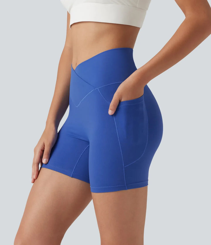 SoftlyZero med hög midja omlott yoga cykelshorts 5&
