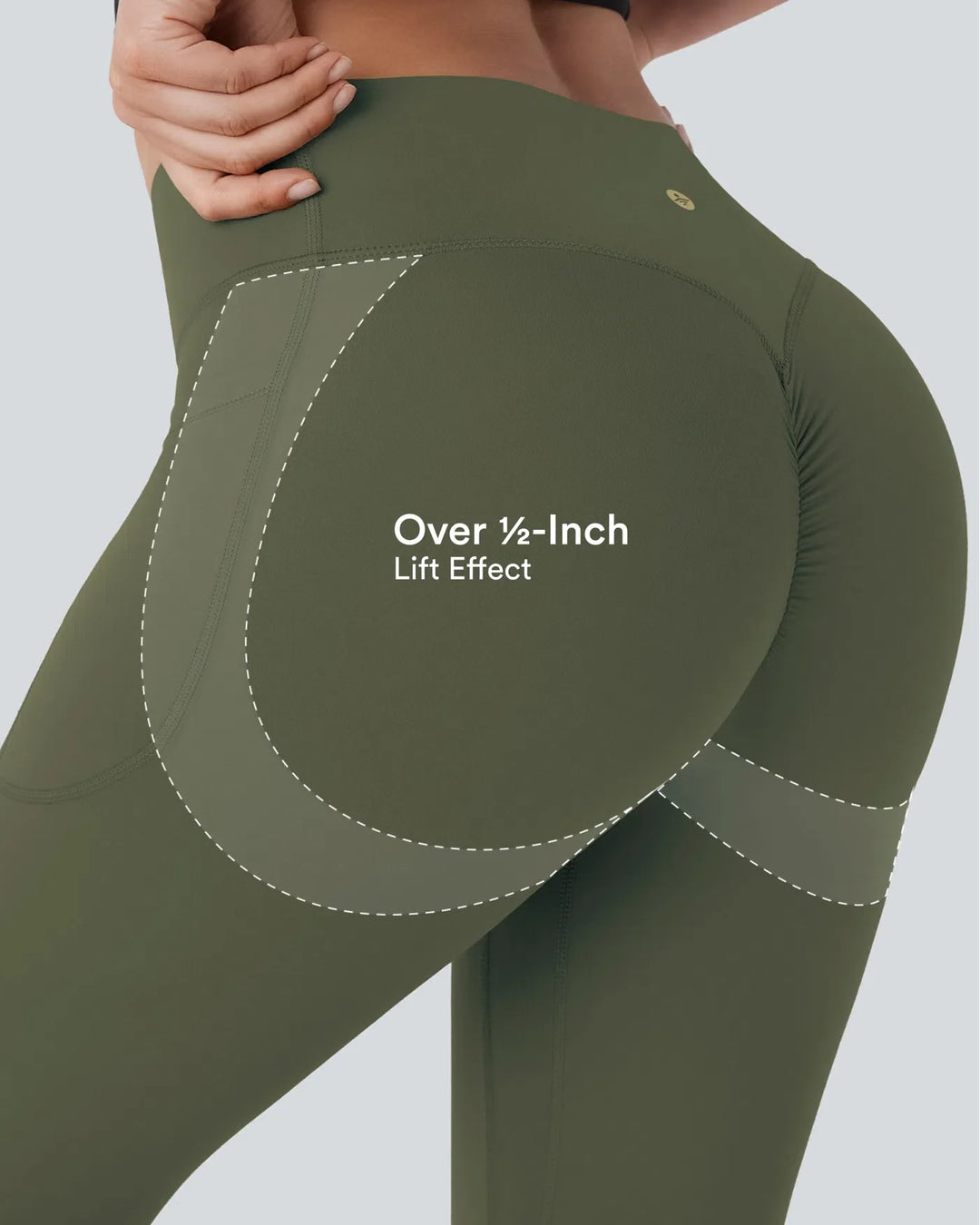 Lyckera UltraSculpt högmidjad scrunch med rumplyft magkontroll ficka formande yoga bootcut leggings
