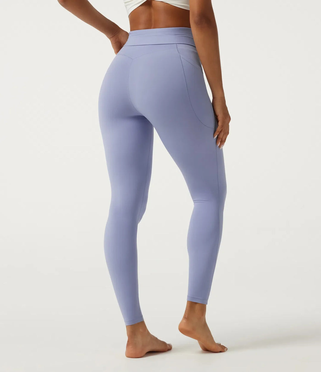 SoftlyZero högmidjad knytning fram yogaleggings med fickor