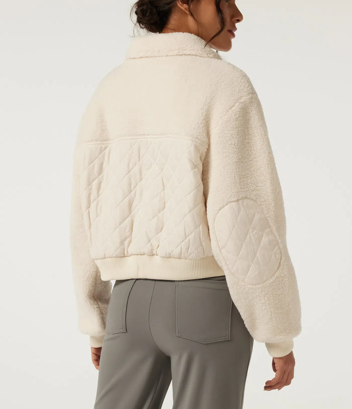 Slagkrage långärmad vardaglig sherpajacka med fickor