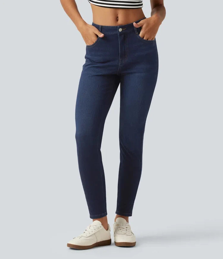 Lyckera Flex medelhög midja skinny vardagsjeans med fickor