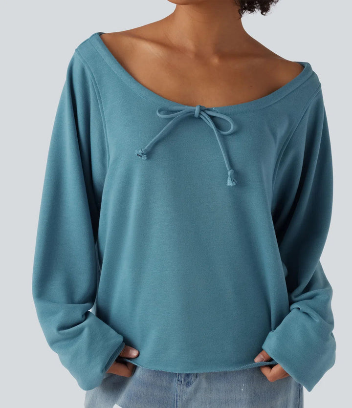 Bara axlar långärmad vardaglig sweatshirt