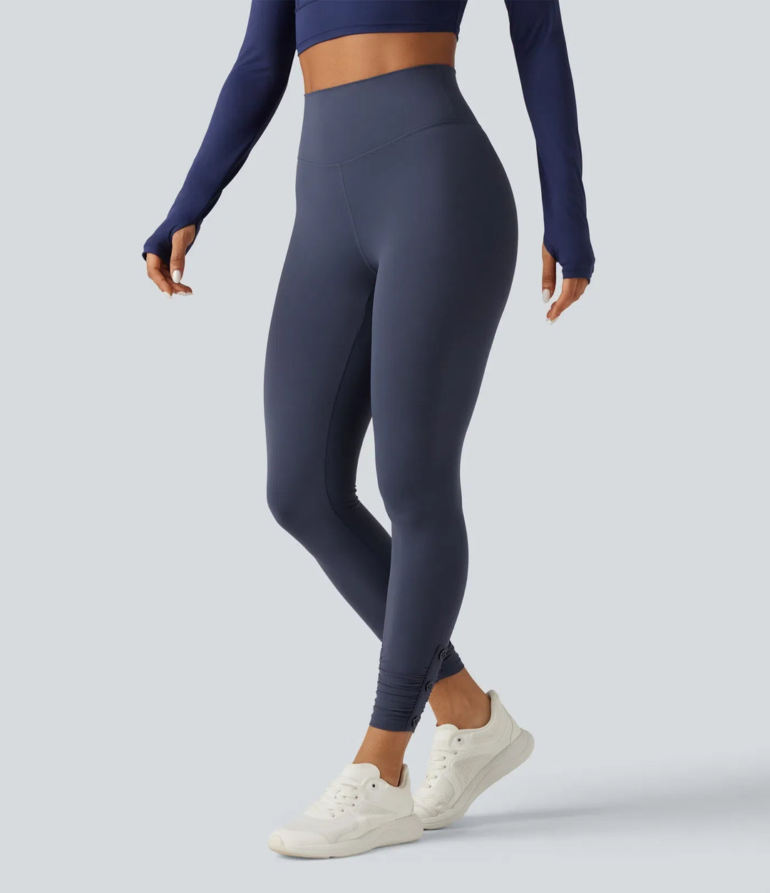 Lyckera UltraSculpt högmidjad rynkat yogaleggings