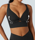 Halara UltraSculpt lätt stöd formpressad kupor push-up sport-bh för yoga