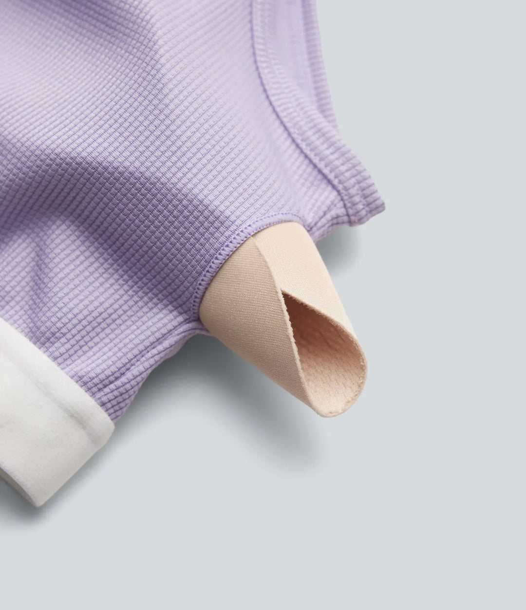 Enaxlad kortärmad plisserad våffelstruktur playsuit för vardag med fickor – Easy Peezy-utgåva