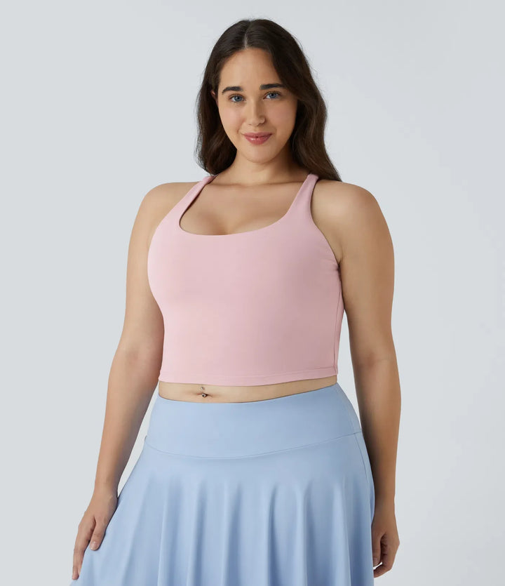 Kort yoga plusstorlek linne