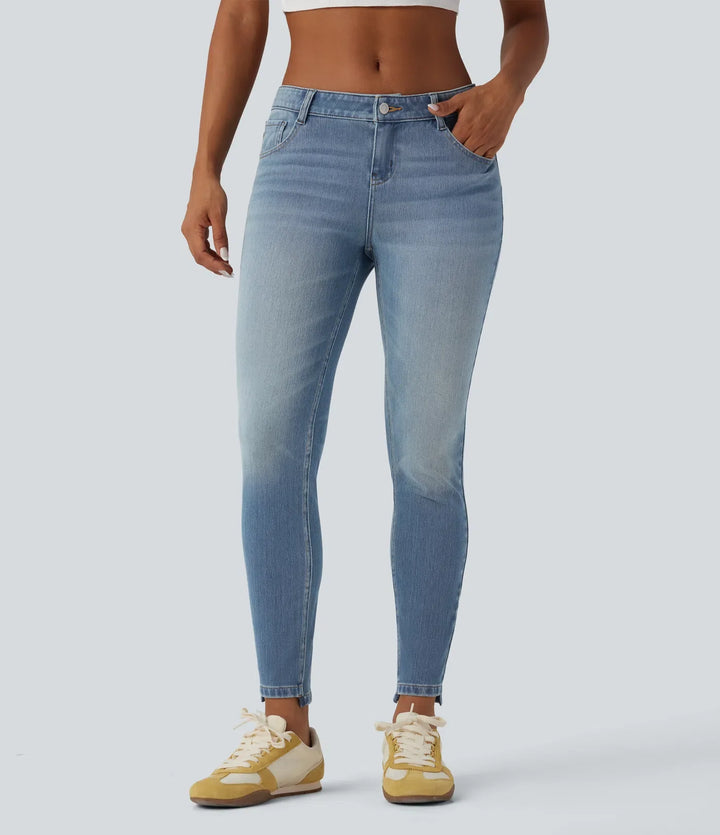 Halara Flex med låg midja för vardag smal jeans med fickor
