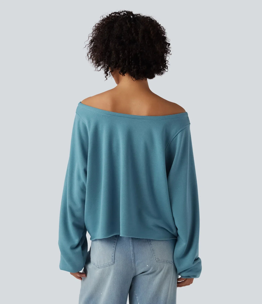 Bara axlar långärmad vardaglig sweatshirt