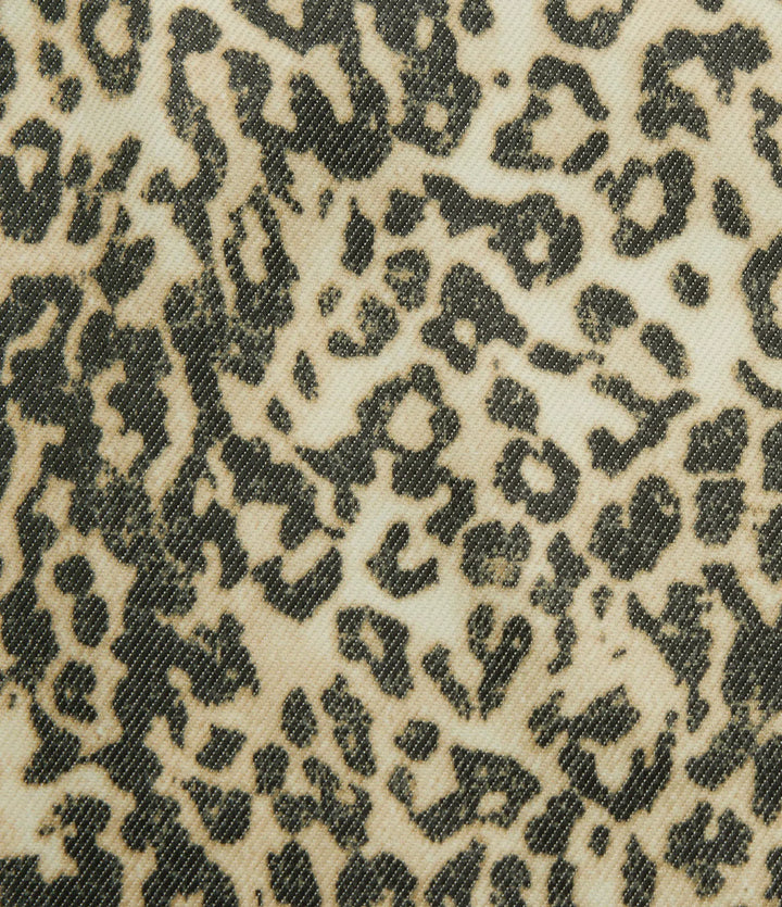 Långärmad dragkedja leopardmönster vardaglig jacka med fickor