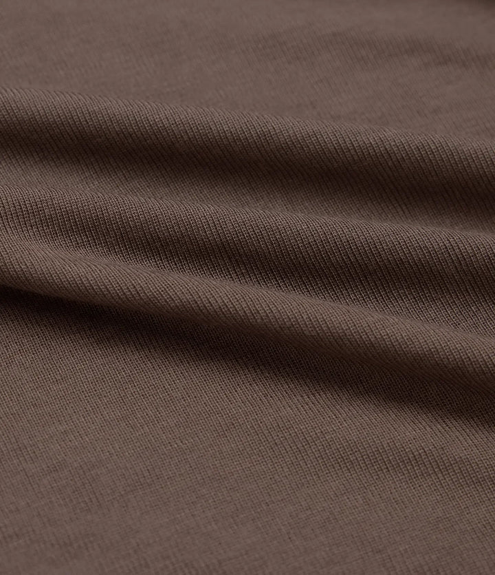 Enaxlad långärmad asymmetrisk för vardag ullblandning T-shirt