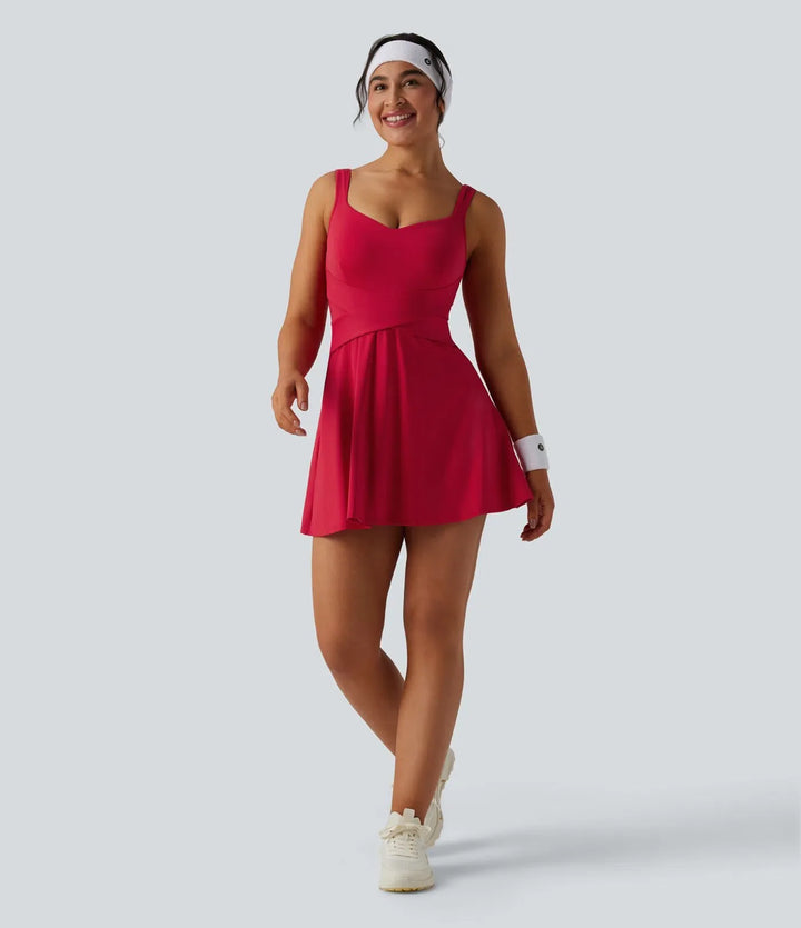 SoftlyZero Airy 2-i-1 InstantCool mini tennis träningsklänning med ficka – Easy Peezy-utgåva