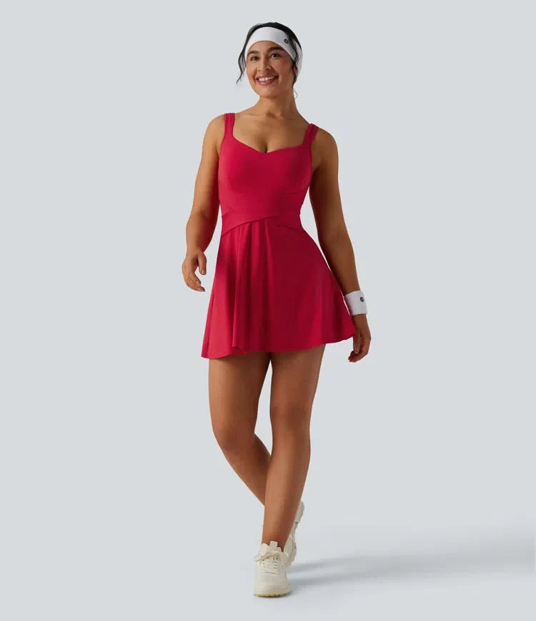 SoftlyZero Airy 2-i-1 InstantCool mini tennis träningsklänning med ficka – Easy Peezy-utgåva