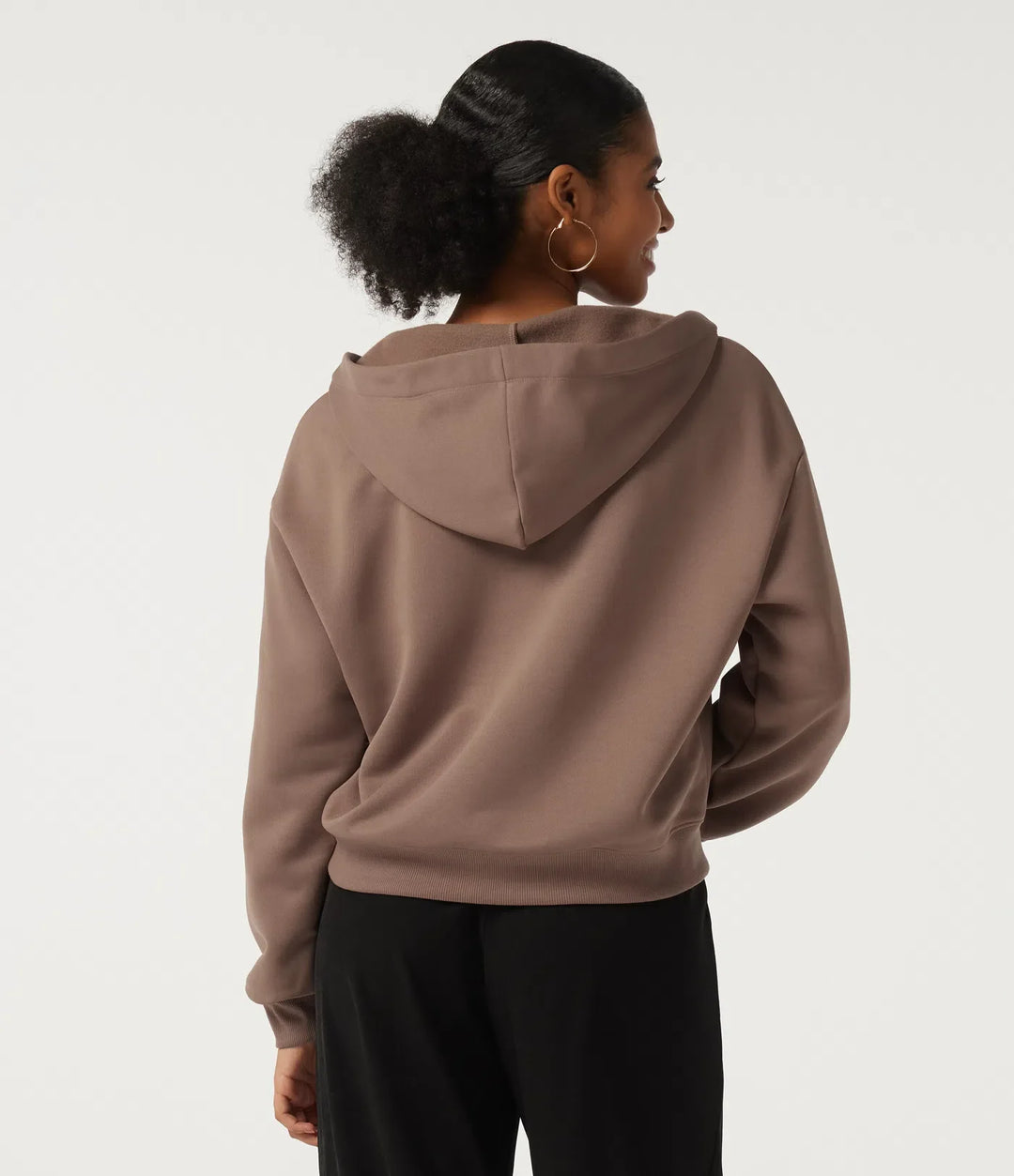 Med huva långärmad fleece vardaglig sweatshirt med ficka