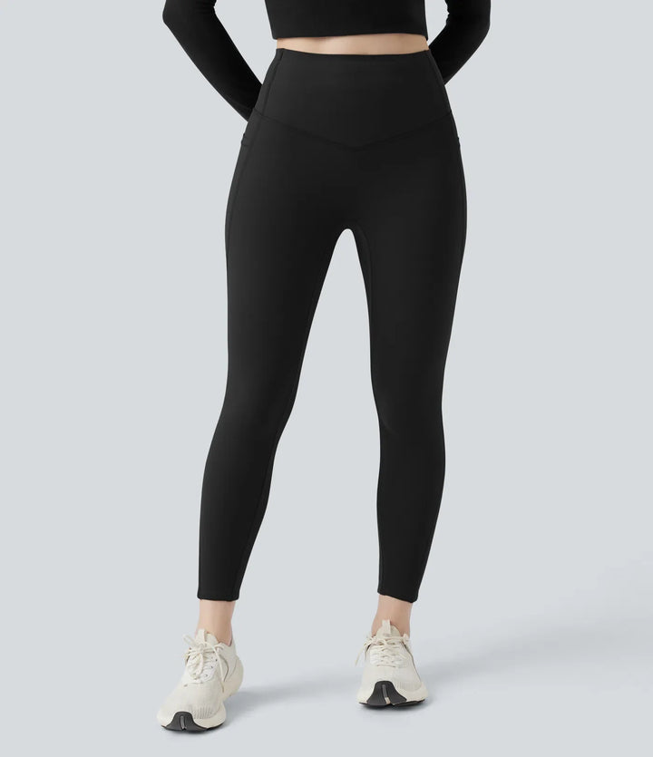 Lyckera UltraSculpt extra Heat högmidjad magkontroll formande yogaleggings med fickor