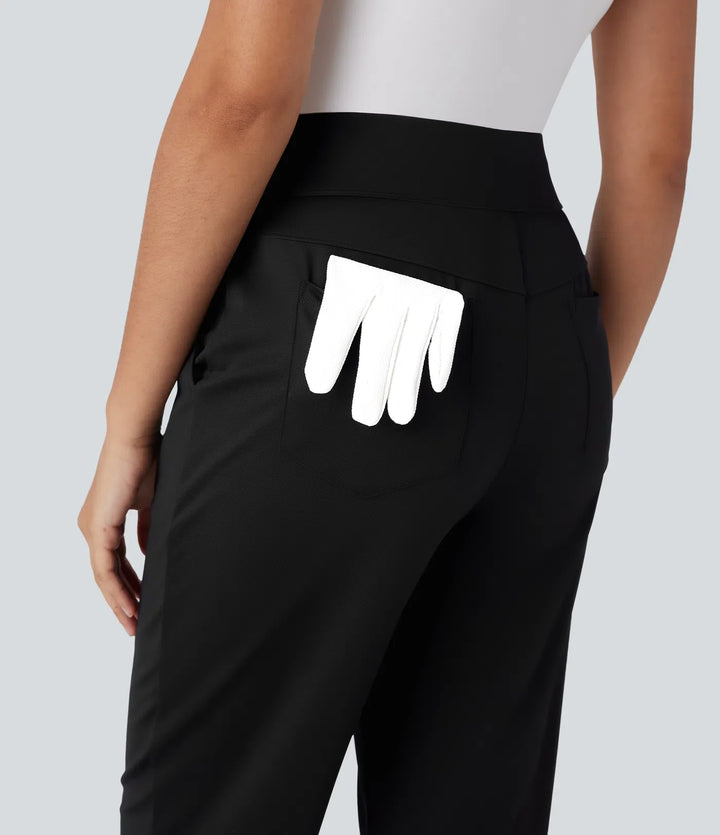 Mellan högmidjad fickor snabbtorkande golf byxor-golf T-shirt-UPF40+