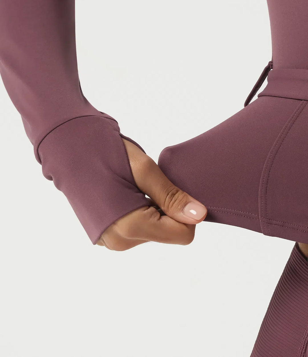 Lyckera UltraSculpt ståkrage långärmad spänne bältad yoga kurvig jacka