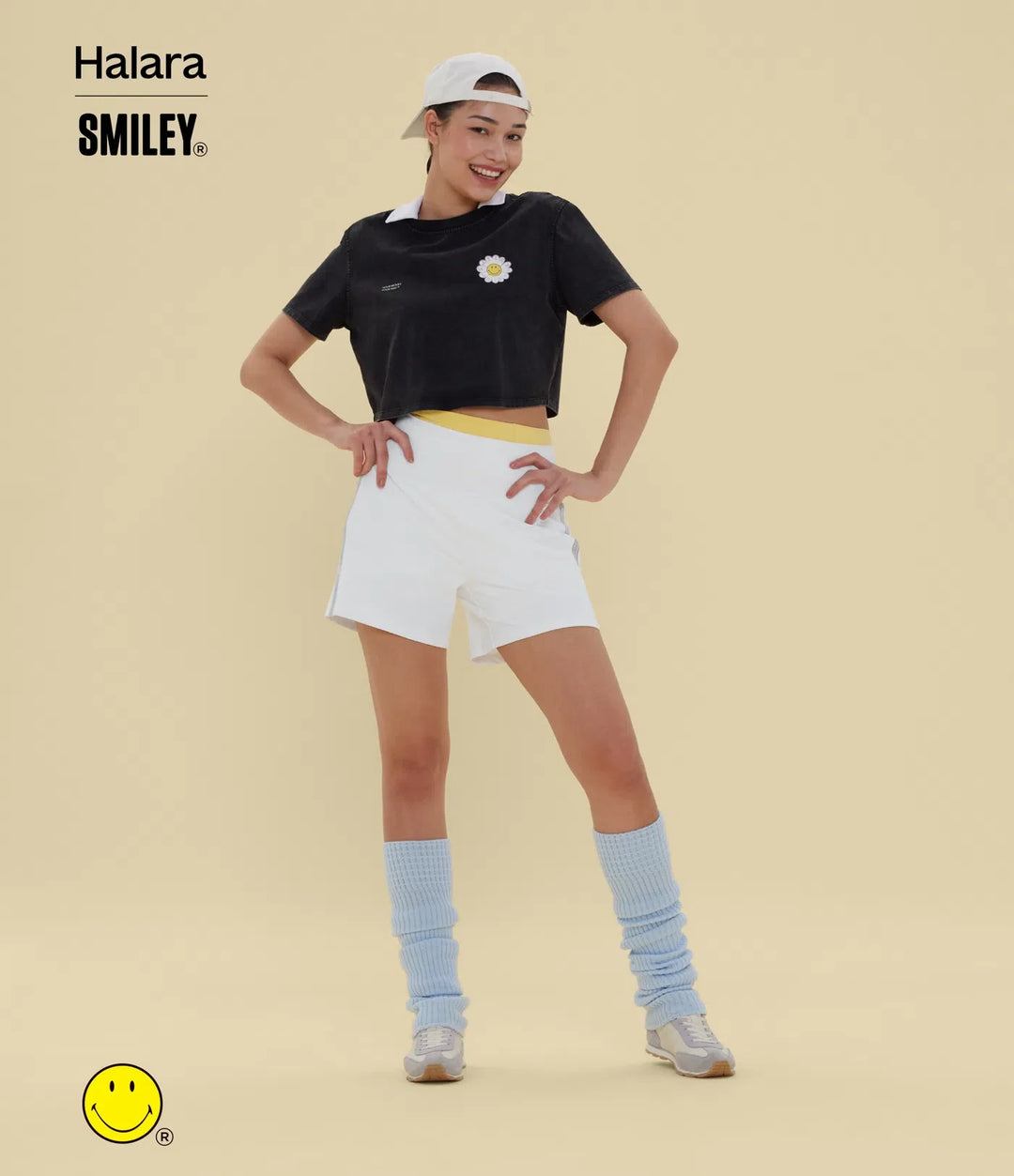 Lyckera X Smiley® SoftlyZero luftig superhög midja 2-i-1 InstantCool yoga shorts 5&