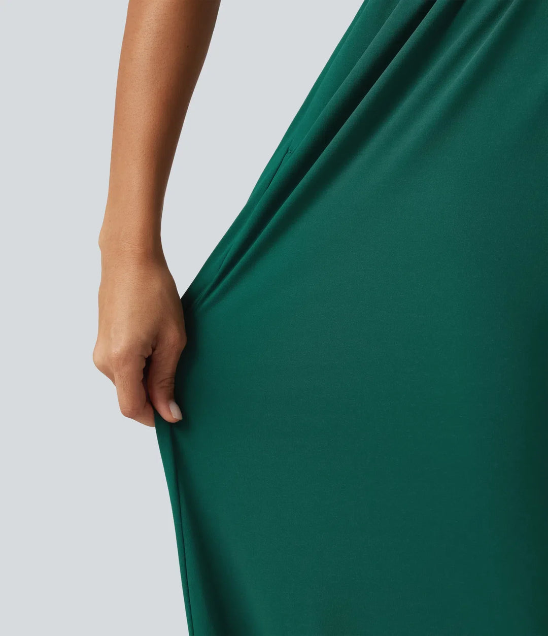 Fyrkantig halsringning kortärmad vida ben vardaglig jumpsuit med fickor - Easy Peezy Edition