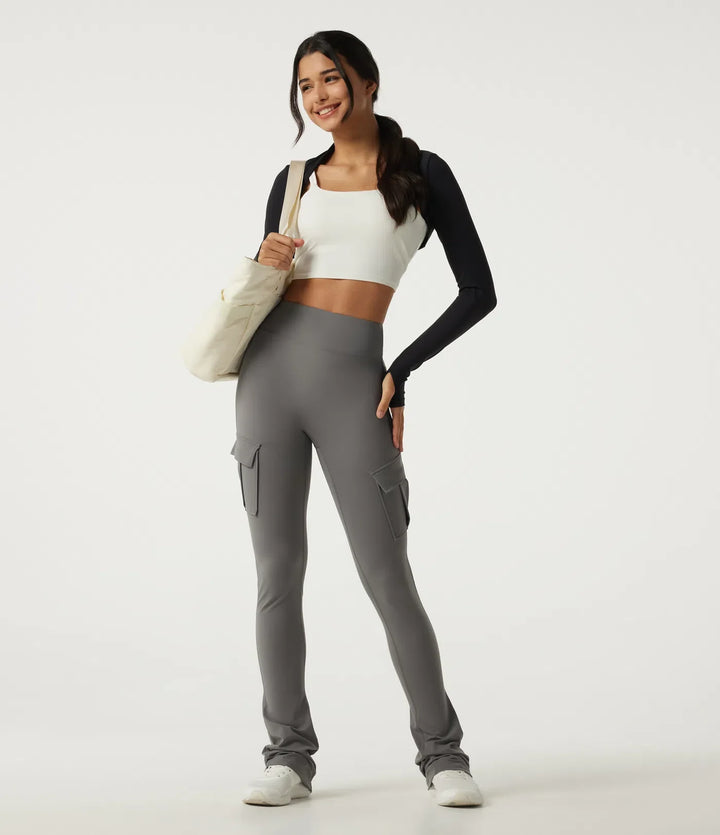 Lyckera UltraSculpt högmidjad bootcut lagerliknande yogaleggings med fickor