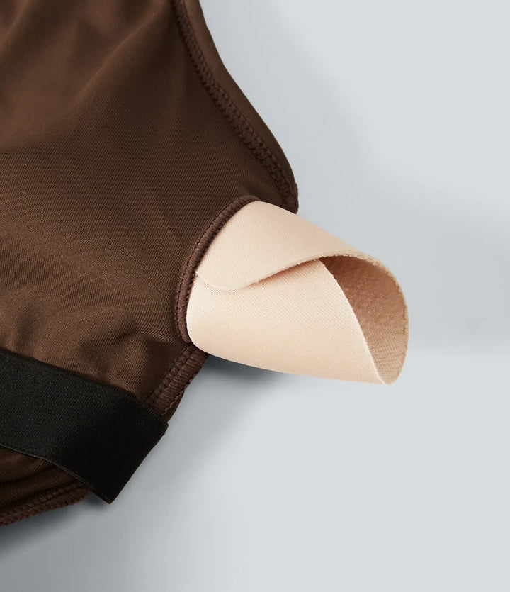 Enaxlad kortärmad asymmetrisk vardaglig jumpsuit med inbyggd BH och fickor -Easy Peezy Edition