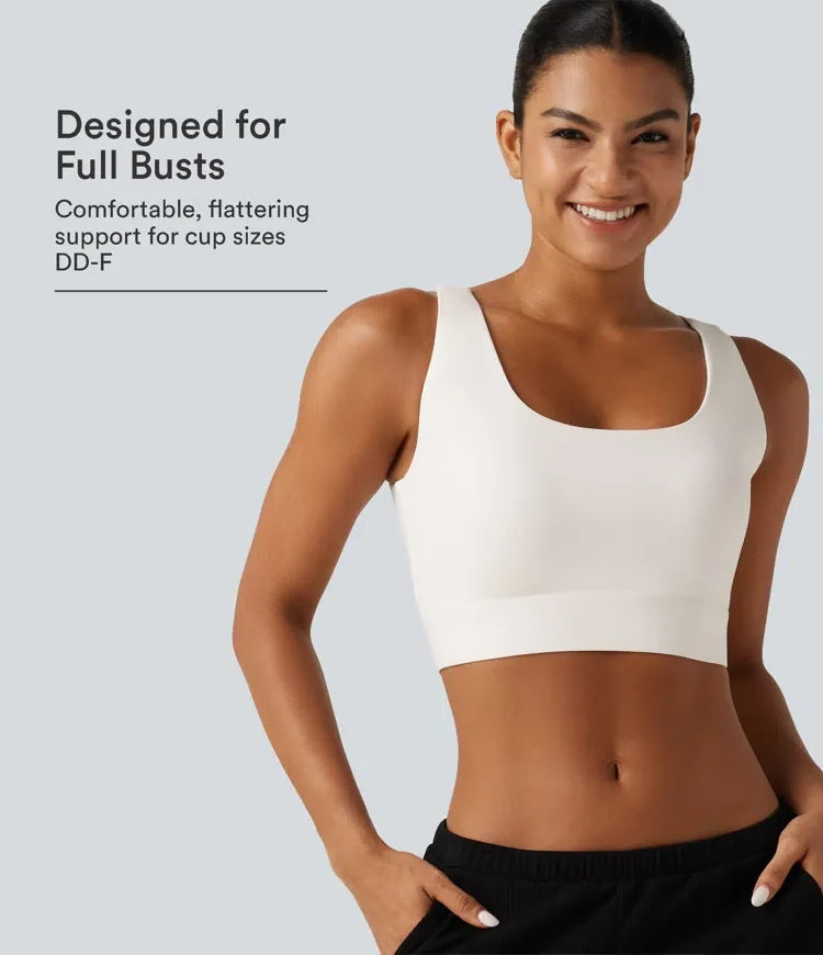 Lyckera UltraSculpt medium stöd rygglös justerbar spänne inbyggd BH träningssport-BH DD-F-kupor