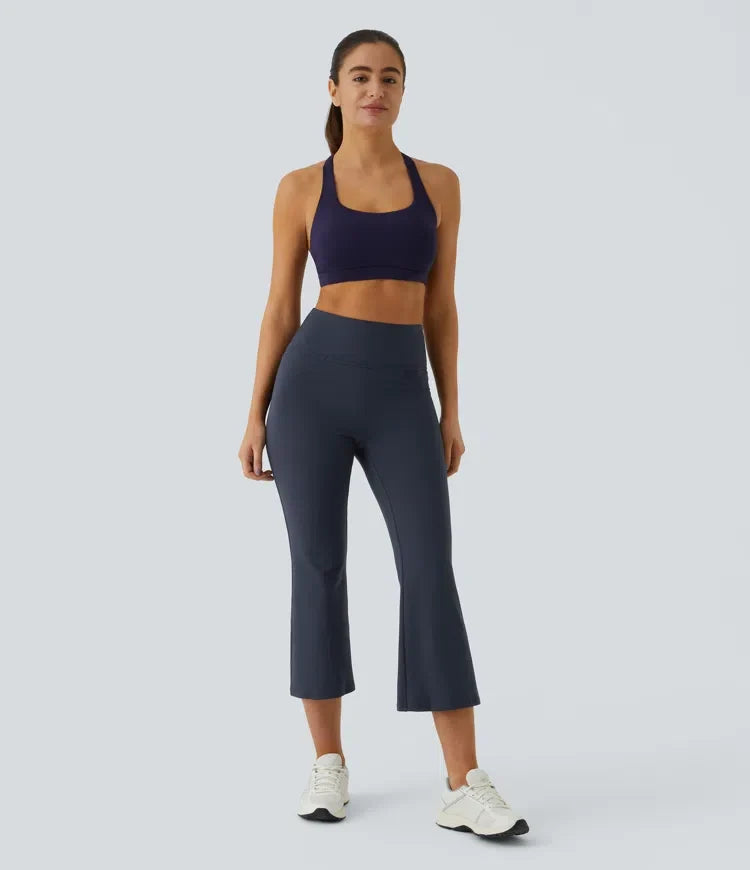 DayStretch med hög midja och ficka capri utsvängd yogaleggings