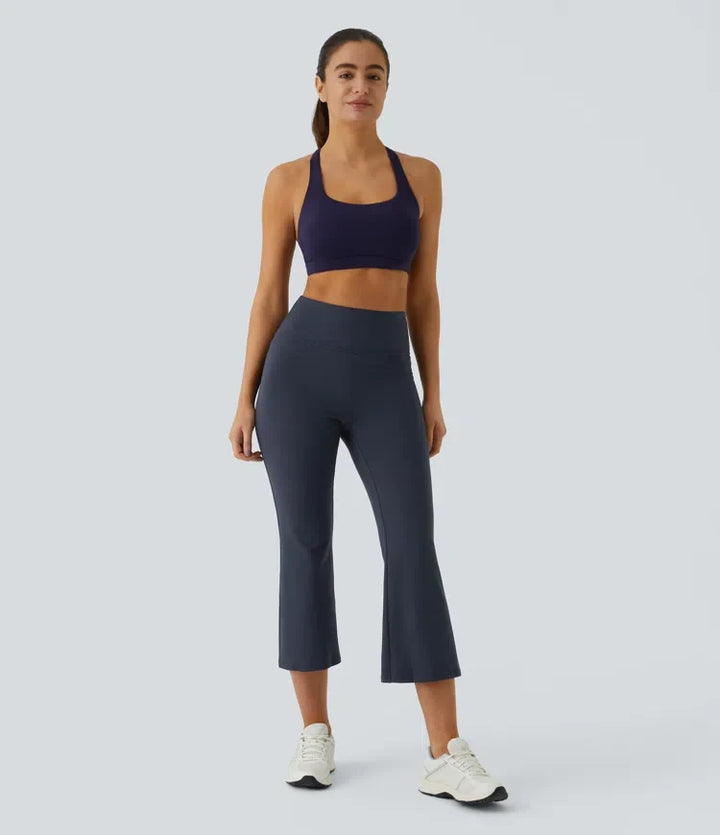 DayStretch med hög midja och ficka capri utsvängd yogaleggings