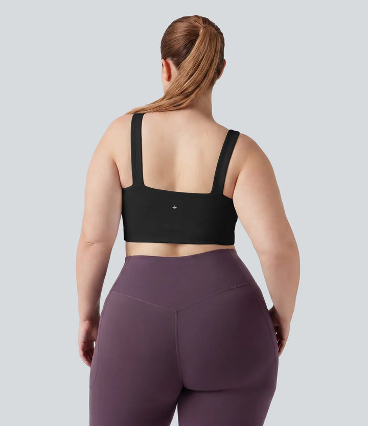 Plusstorlek Lyckera UltraSculpt lätt stöd formpressade kupor push-upp yoga sport-BH