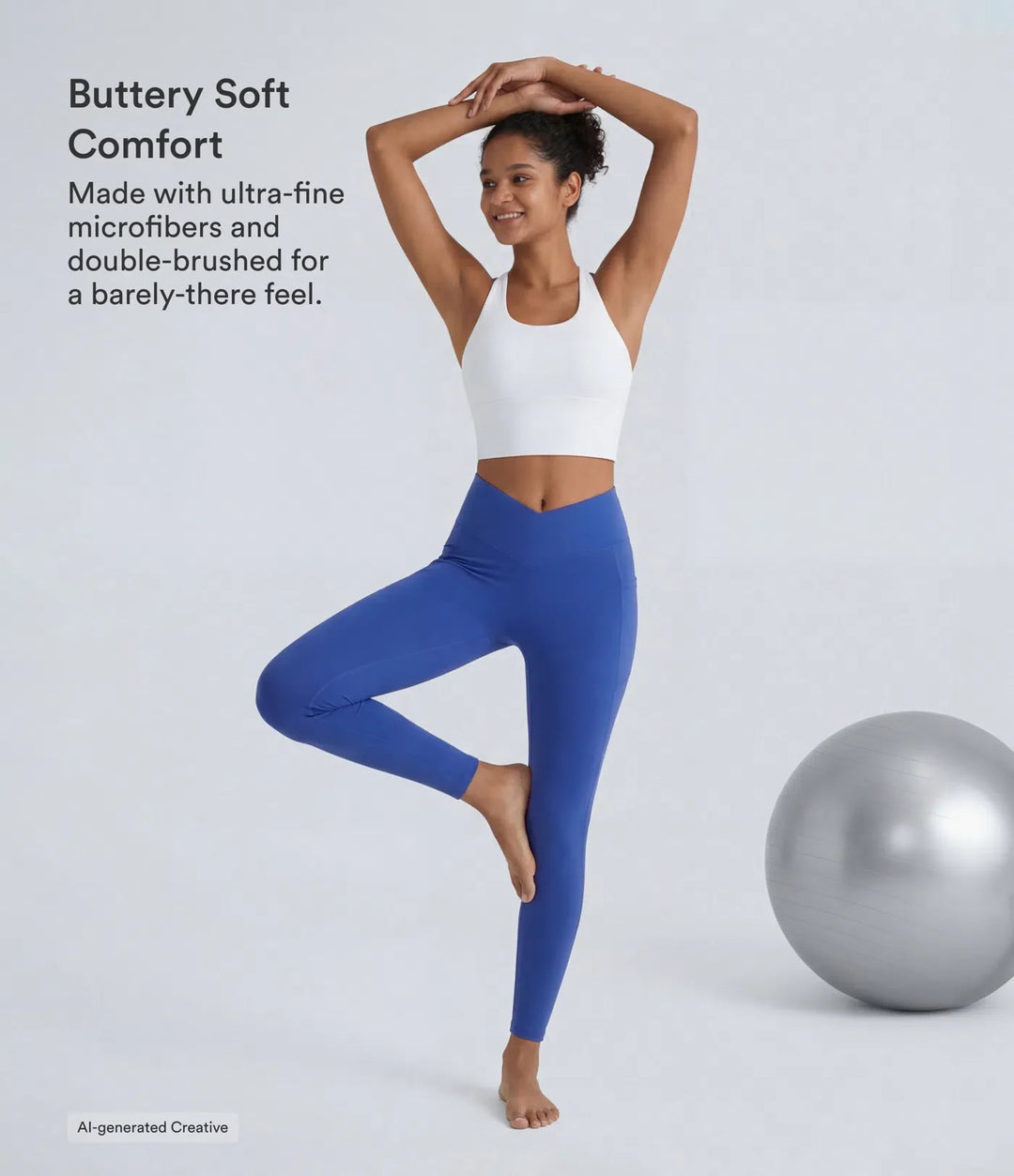 SoftlyZero omlottmodell med ficka enfärgad leggings