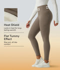 Lyckera UltraSculpt Heat högmidjad magkontroll fleece yogaleggings med fickor