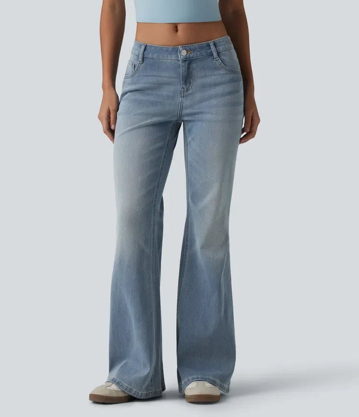 Lyckera Flex låg midja utsvängd vardagsjeans med fickor
